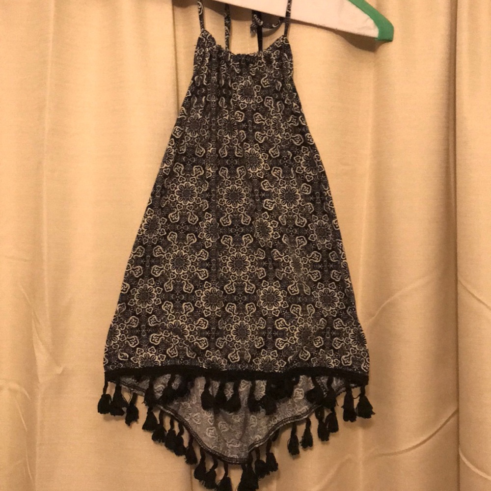 A halter top with a adjustable string